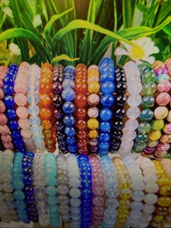 Marcellas Boutique Jewelry - 3 ! Assorted glass Beaded Stretch Bracelets - Multicolor Set of 3